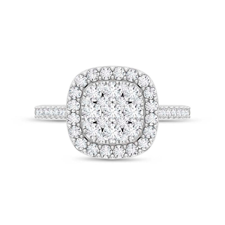 14K White Gold 1 1/5 Ct.tw Diamond Fashion Ring