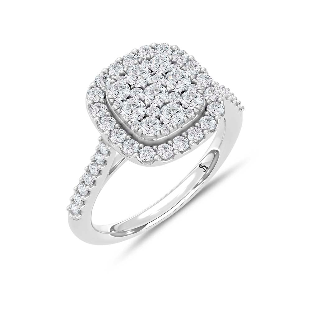 14K White Gold 1 1/5 Ct.tw Diamond Fashion Ring