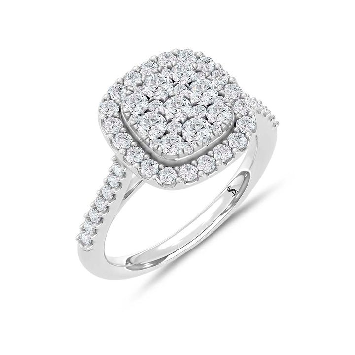 14K White Gold 1 1/5 Ct.tw Diamond Fashion Ring