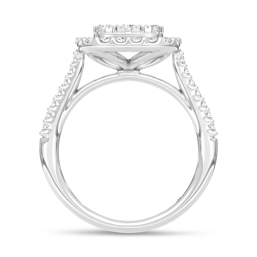14K White Gold 1 1/5 Ct.tw Diamond Fashion Ring