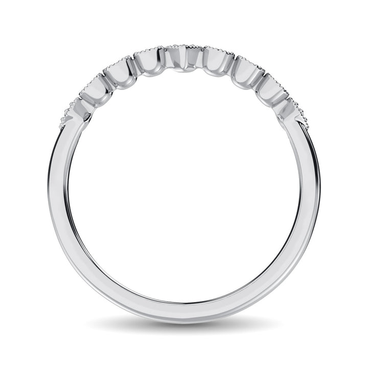 14K White Gold 1/20 Ct.Tw. Diamond Stackable Band