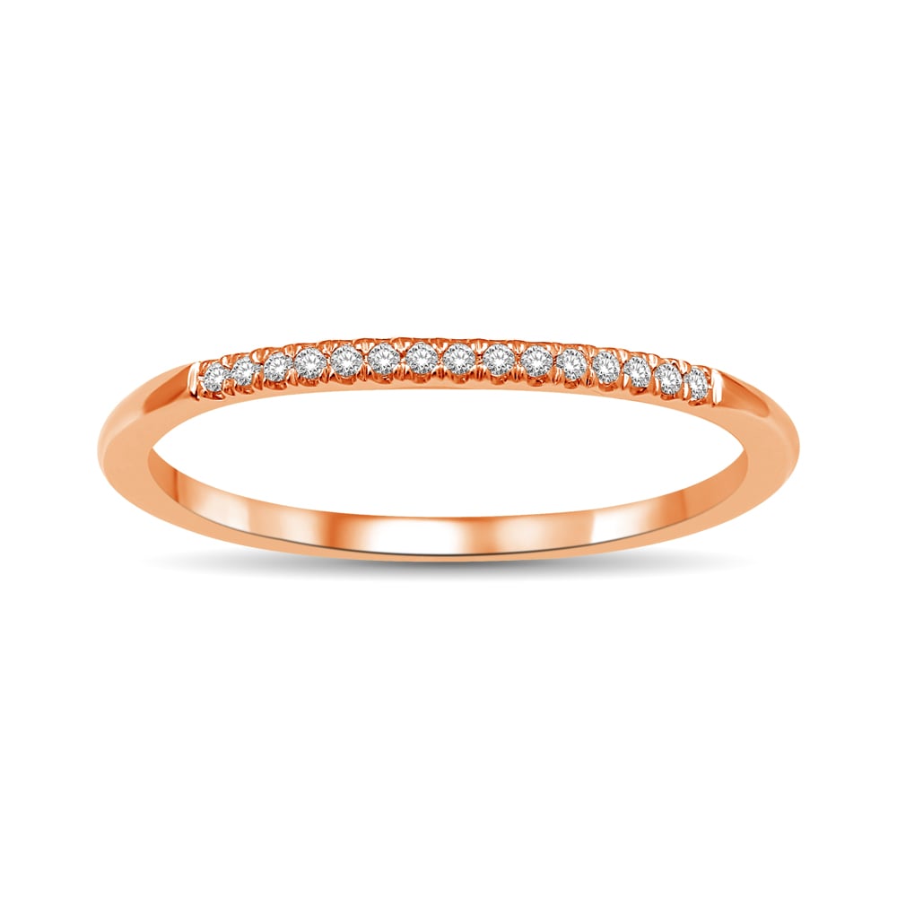 Diamond Wedding Band 1/20 Ct.tw in 10K Rose Gold