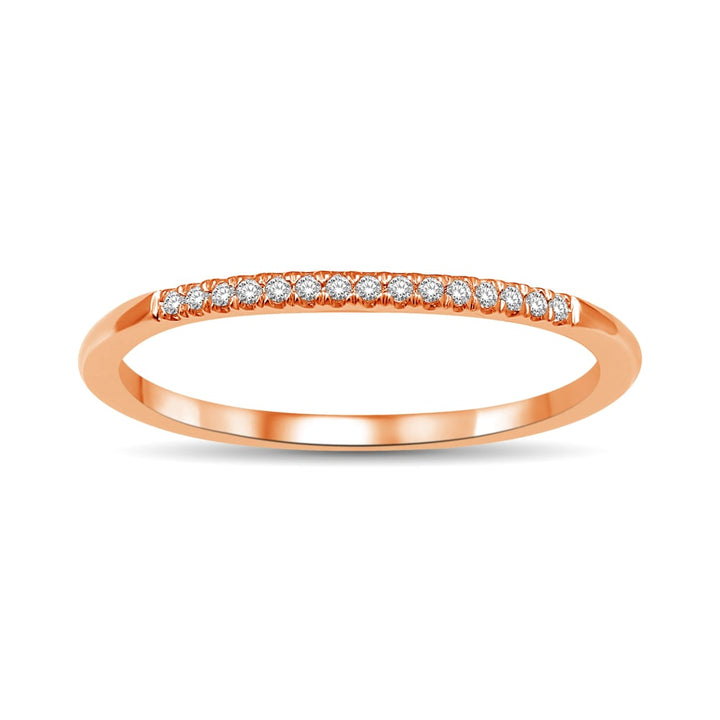 Diamond Wedding Band 1/20 Ct.tw in 10K Rose Gold