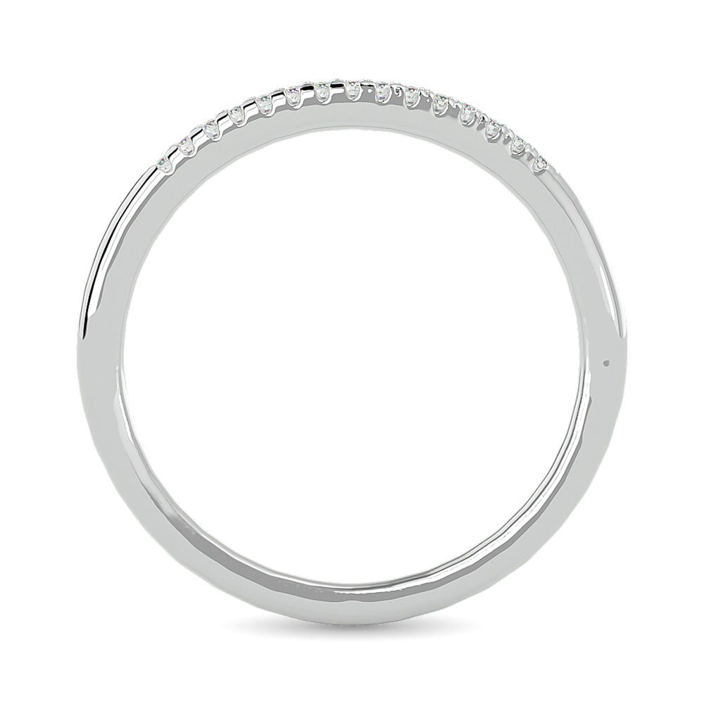 Diamond 1/20 Ct.tw Round-cut Wedding Band in 10K White Gold