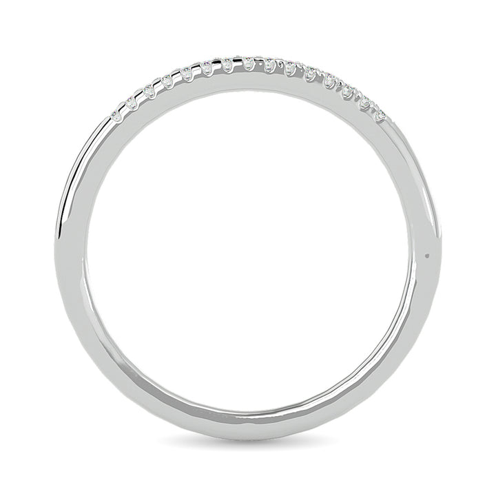 Diamond 1/20 Ct.tw Round-cut Wedding Band in 10K White Gold