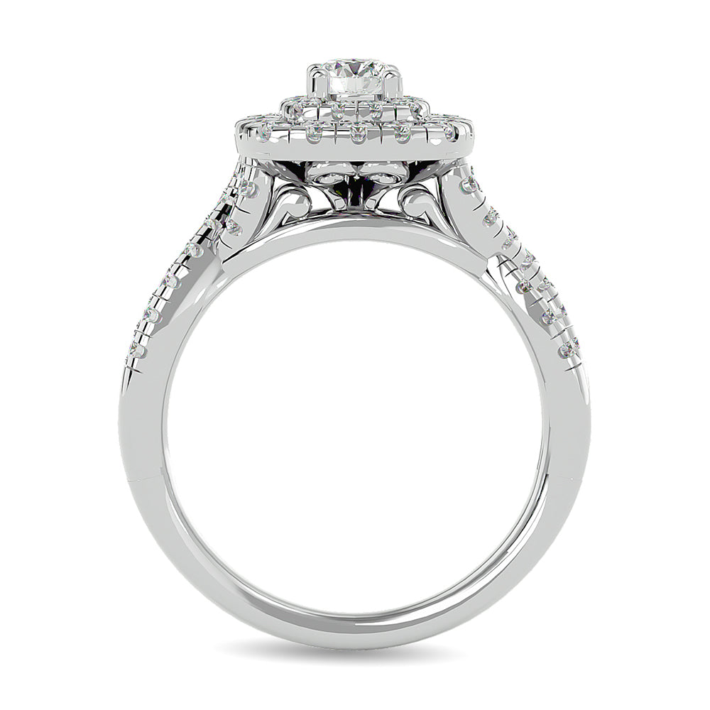 Diamond 1 Ct.tw Round-cut Engagement Ring in 14K White Gold