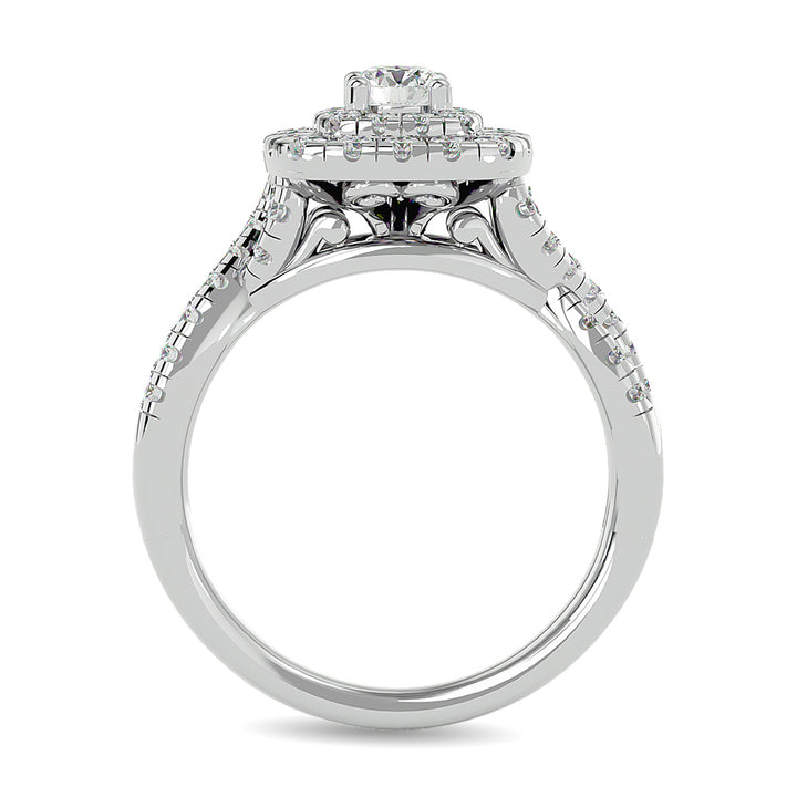 Diamond 1 Ct.tw Round-cut Engagement Ring in 14K White Gold