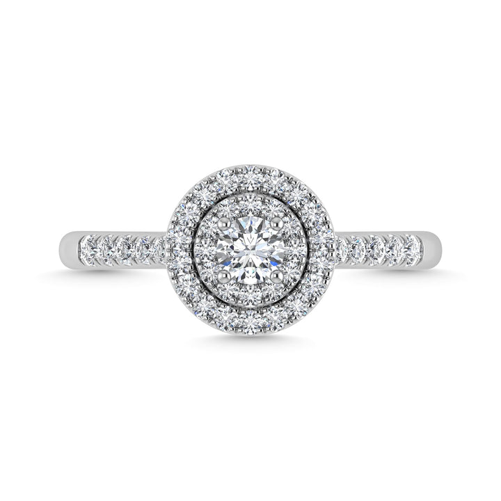 Diamond 1/2 Ct.Tw. Halo Engagement Ring in 10K White Gold