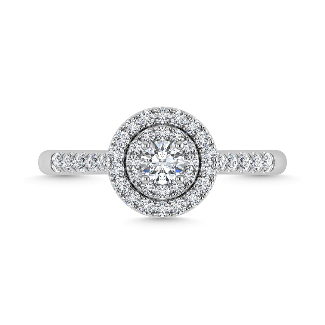 Diamond 1/2 Ct.Tw. Halo Engagement Ring in 10K White Gold