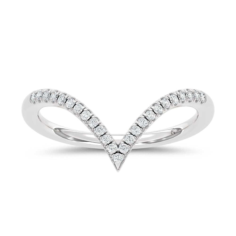 10K White Gold 1/8 Ct.Tw. Diamond Wedding Band