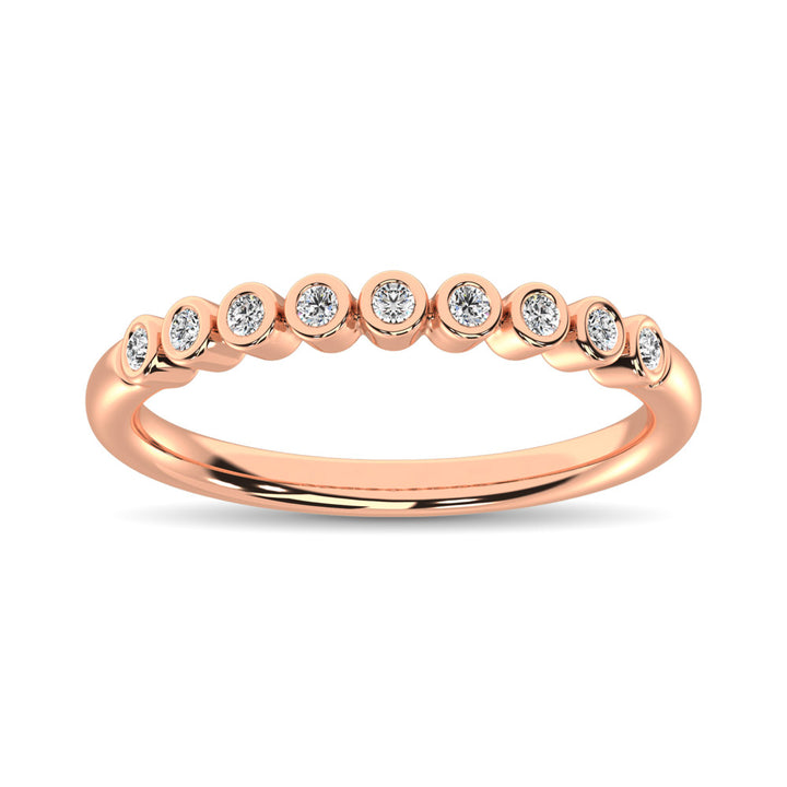 14K Rose Gold 1/10 Ct.Tw. Diamond Stackable Band