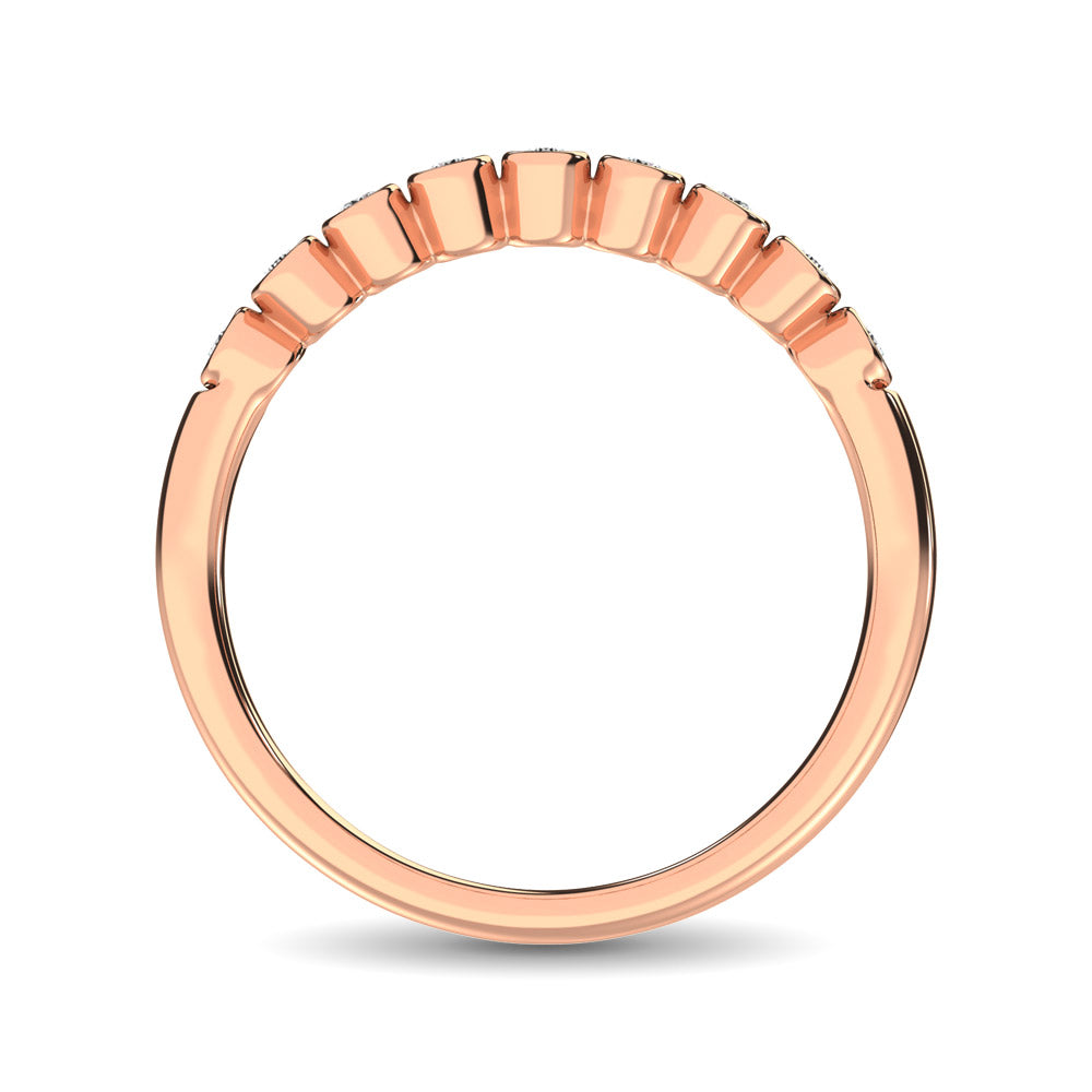 14K Rose Gold 1/10 Ct.Tw. Diamond Stackable Band
