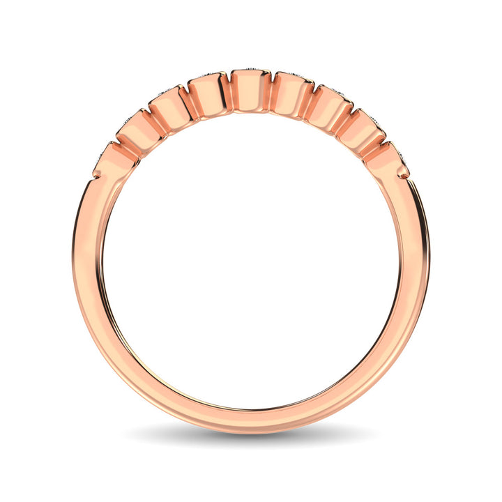 14K Rose Gold 1/10 Ct.Tw. Diamond Stackable Band