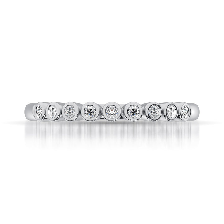 14K White Gold 1/10 Ct.Tw. Diamond Stackable Band