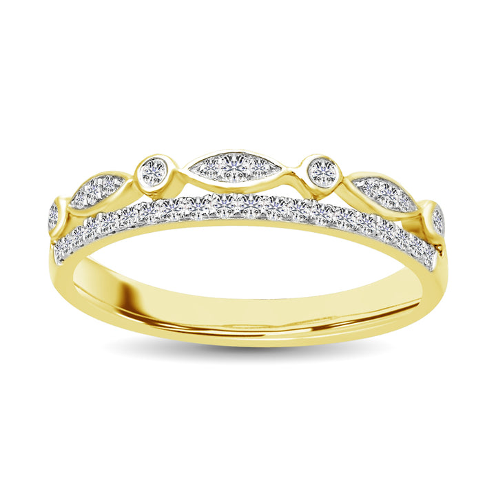 10k Yellow Gold 1/6 Ct.Tw. Diamond Stackable Band