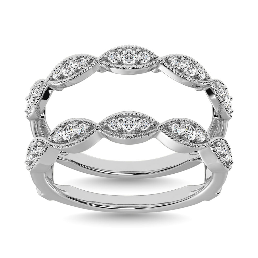 Diamond 1/2.Tw. Mens Machine Band in 14K White Gold