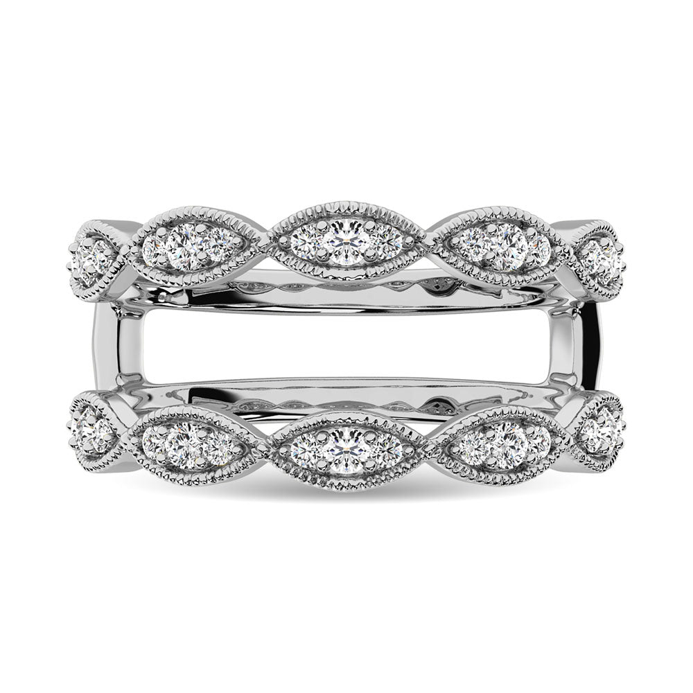Diamond 1/2.Tw. Mens Machine Band in 14K White Gold