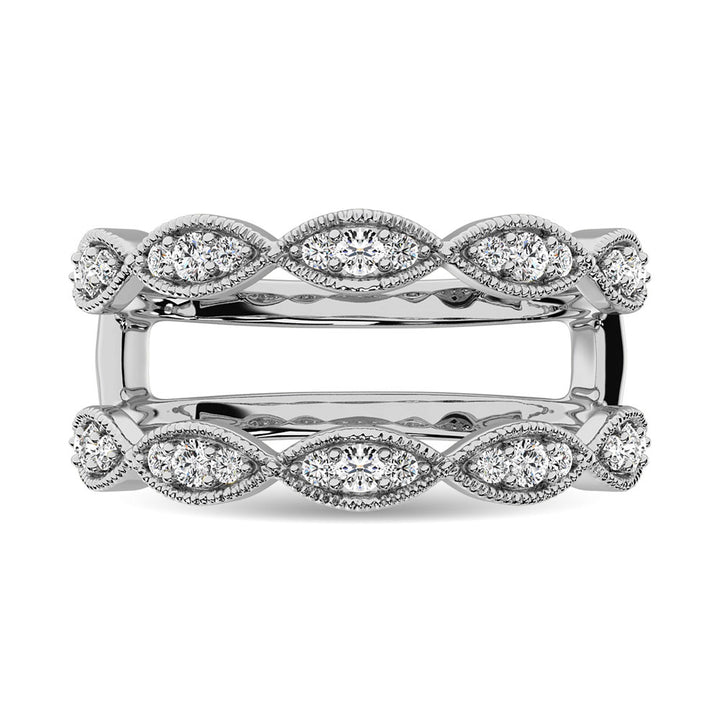 Diamond 1/2.Tw. Mens Machine Band in 14K White Gold