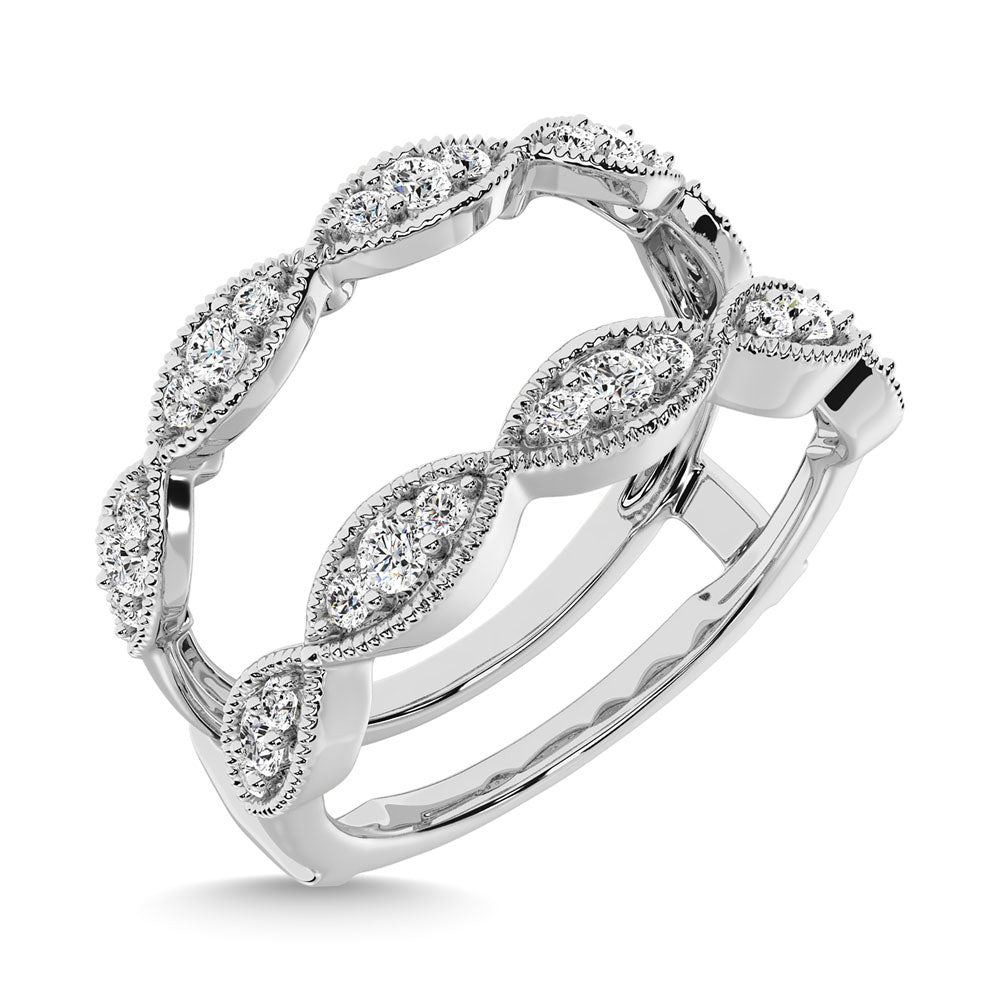 Diamond 1/2.Tw. Mens Machine Band in 14K White Gold
