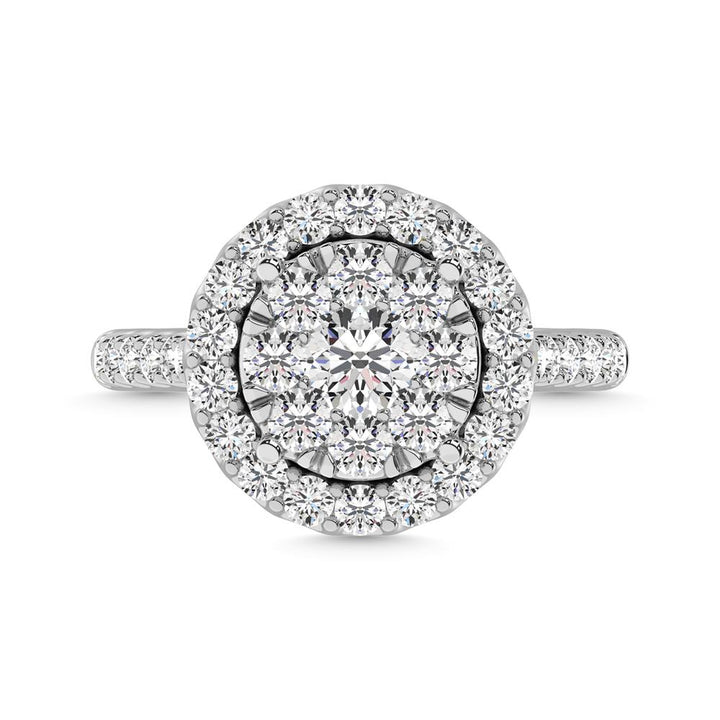 14K White Gold 1 1/2 Ct.tw Diamond Fashion Ring