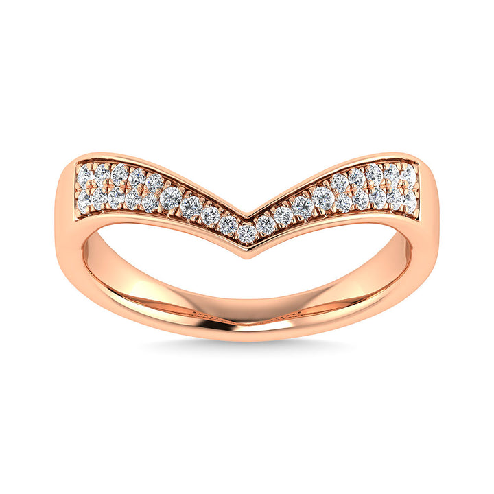 Diamond Wedding Band 1/6 Ct.tw in 14K Rose Gold