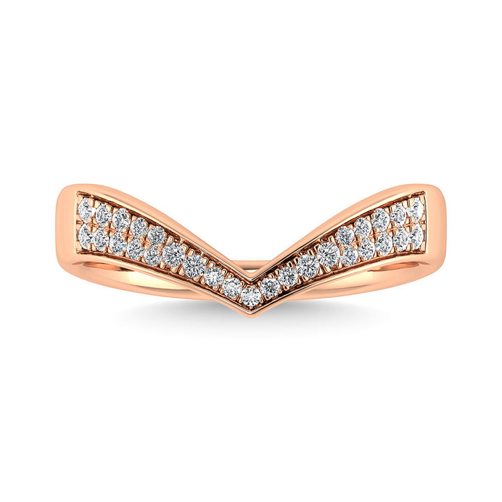 Diamond Wedding Band 1/6 Ct.tw in 14K Rose Gold