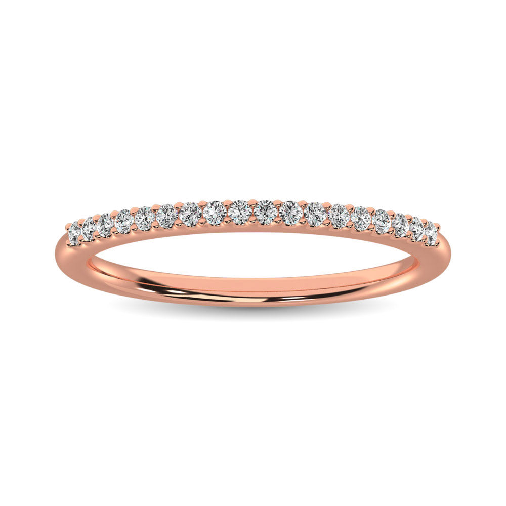 10K Rose Gold 1/10 Ct.tw Diamond Wedding Ring