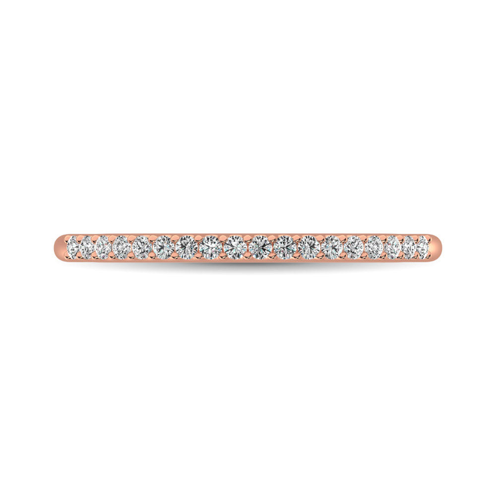 10K Rose Gold 1/10 Ct.tw Diamond Wedding Ring