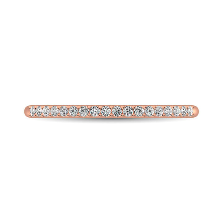 10K Rose Gold 1/10 Ct.tw Diamond Wedding Ring