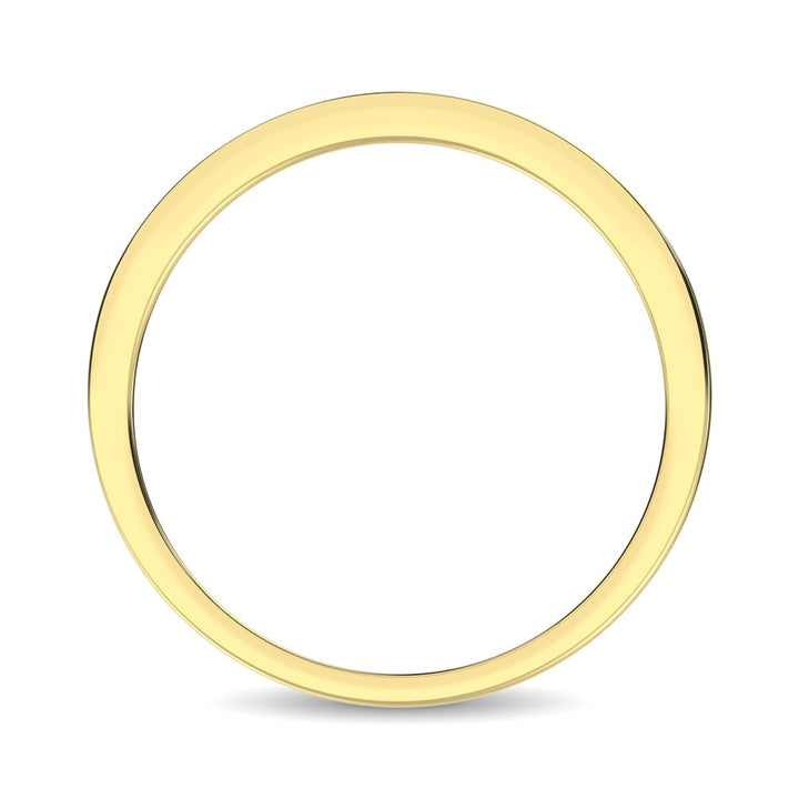 14K Yellow Gold 1/5 Ct.tw Tsavorite Machine Band