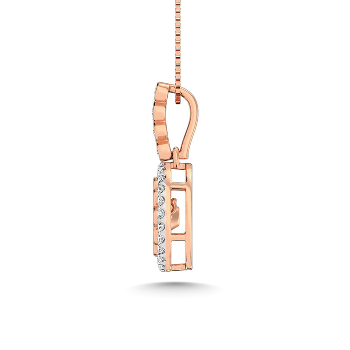 10K Two Tone 1/2 Ct.tw Diamond Fashion Pendant