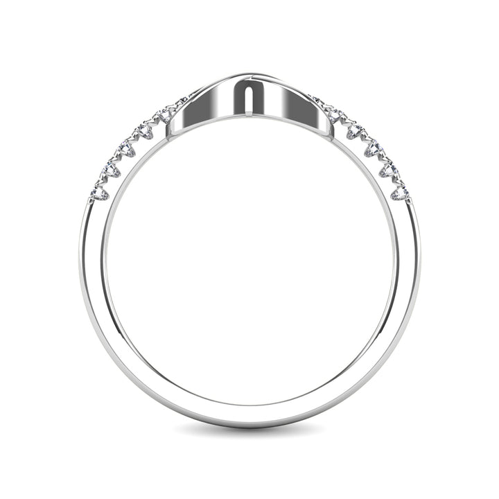 10K White Gold 1/4 Ct.tw Diamond Infinity Ring