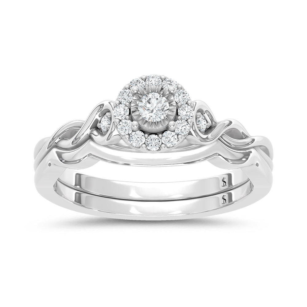 10K White Gold 1/5 Ct.tw Diamond Bridal Ring