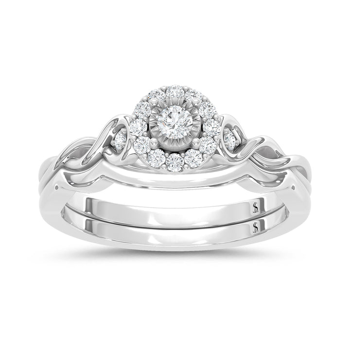 10K White Gold 1/5 Ct.tw Diamond Bridal Ring