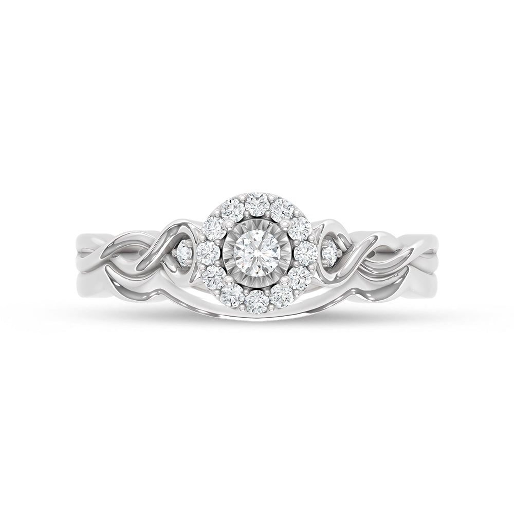 10K White Gold 1/5 Ct.tw Diamond Bridal Ring