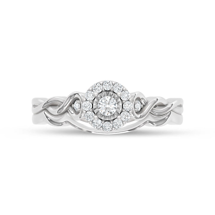 10K White Gold 1/5 Ct.tw Diamond Bridal Ring