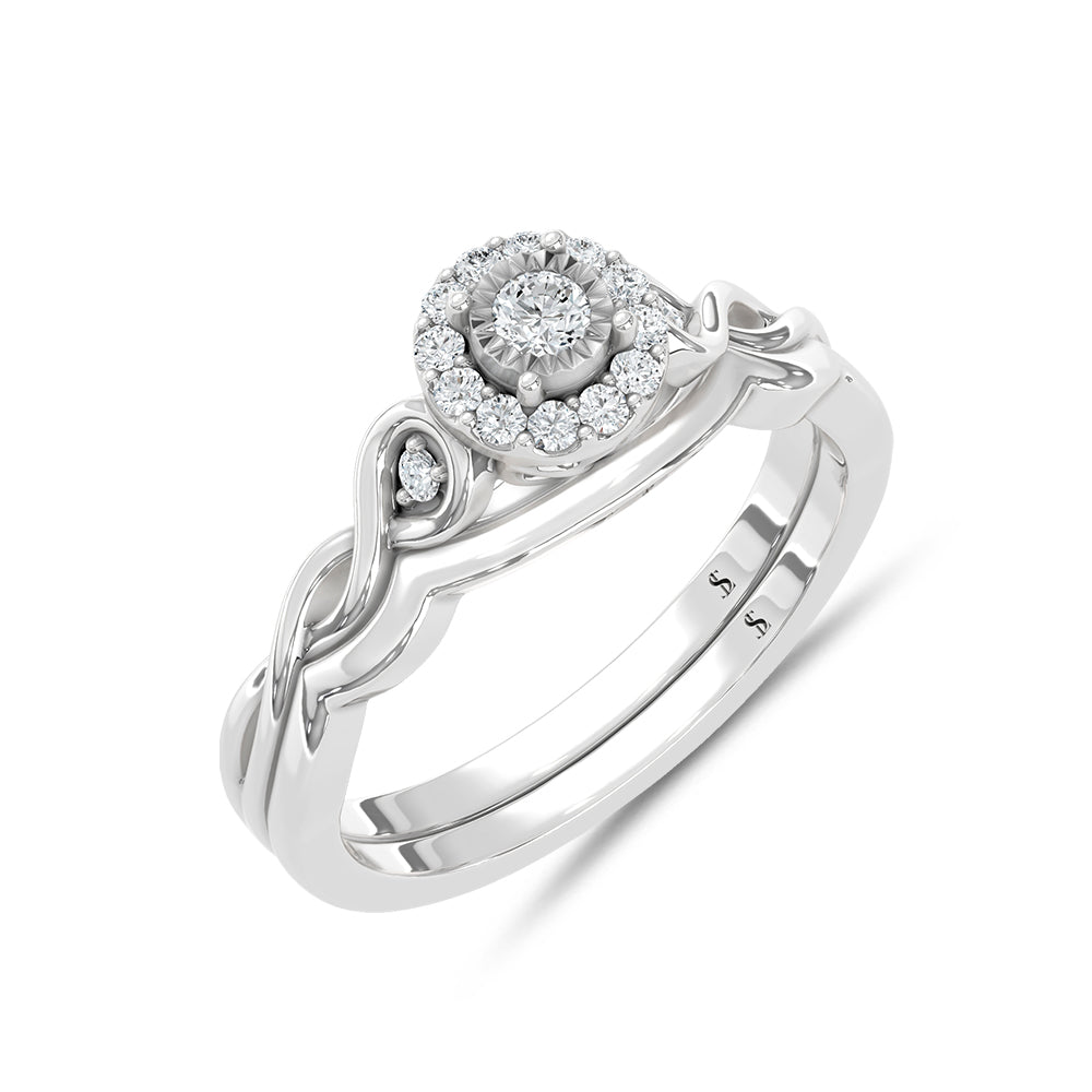 10K White Gold 1/5 Ct.tw Diamond Bridal Ring