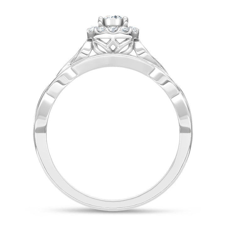 10K White Gold 1/5 Ct.tw Diamond Bridal Ring