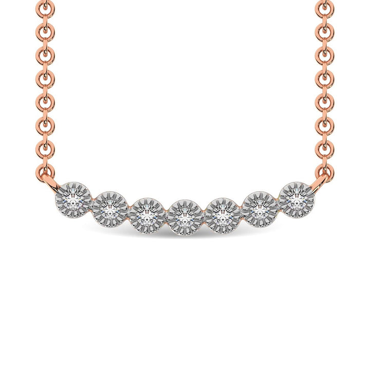 Diamond 1/10 Ct.Tw. Fashion Necklace in 10K Rose Gold