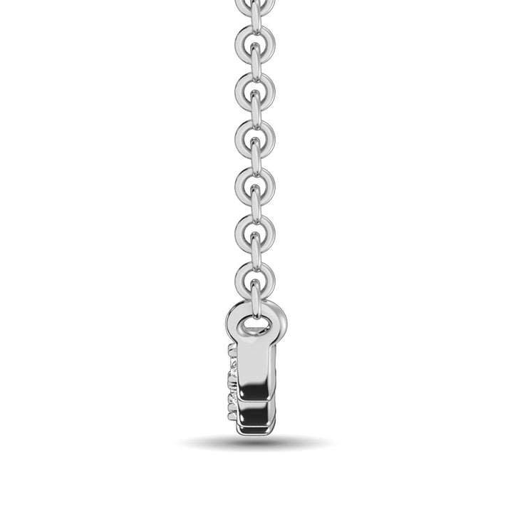 10K White Gold 1/10 Ct.tw Diamond Fashion Necklace