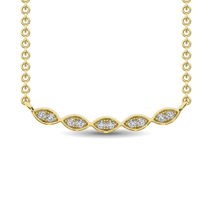 10K White Gold 1/10 Ct.tw Diamond Fashion Necklace