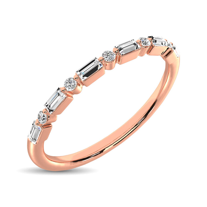 14K Rose Gold 1/10 Ct.tw Diamond Stackable Ring