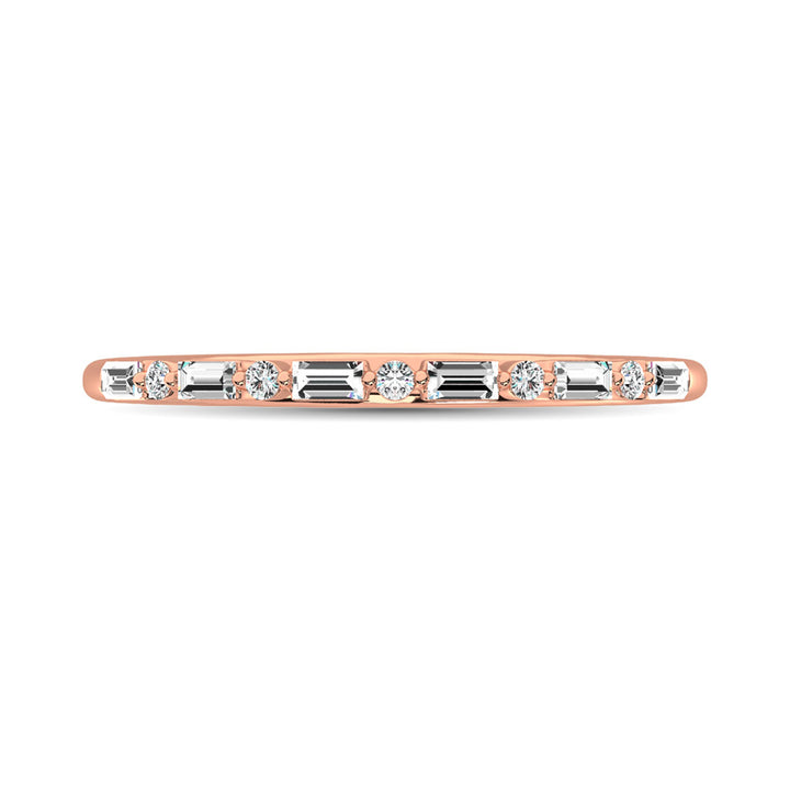 14K Rose Gold 1/10 Ct.tw Diamond Stackable Ring
