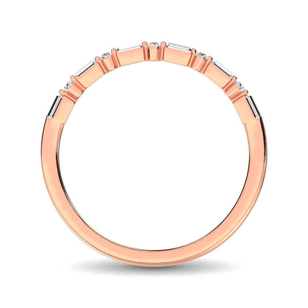 14K Rose Gold 1/10 Ct.tw Diamond Stackable Ring