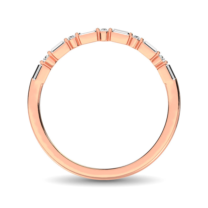 14K Rose Gold 1/10 Ct.tw Diamond Stackable Ring