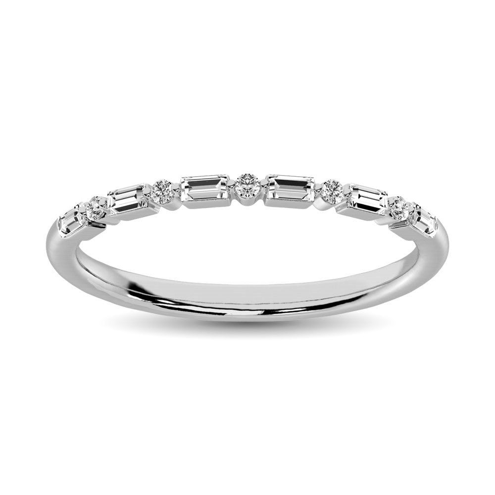 14K White Gold 1/10 Ct.tw Diamond Stackable Ring