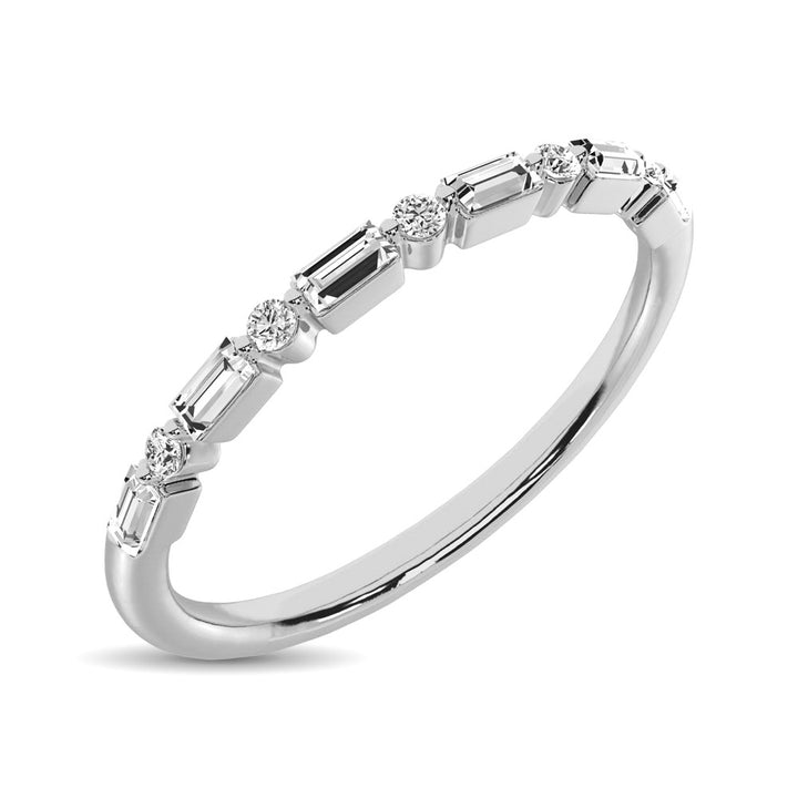 14K White Gold 1/10 Ct.tw Diamond Stackable Ring