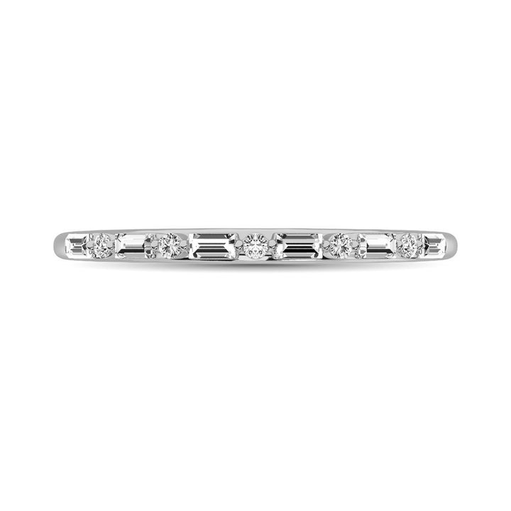 14K White Gold 1/10 Ct.tw Diamond Stackable Ring