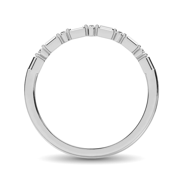 14K White Gold 1/10 Ct.tw Diamond Stackable Ring
