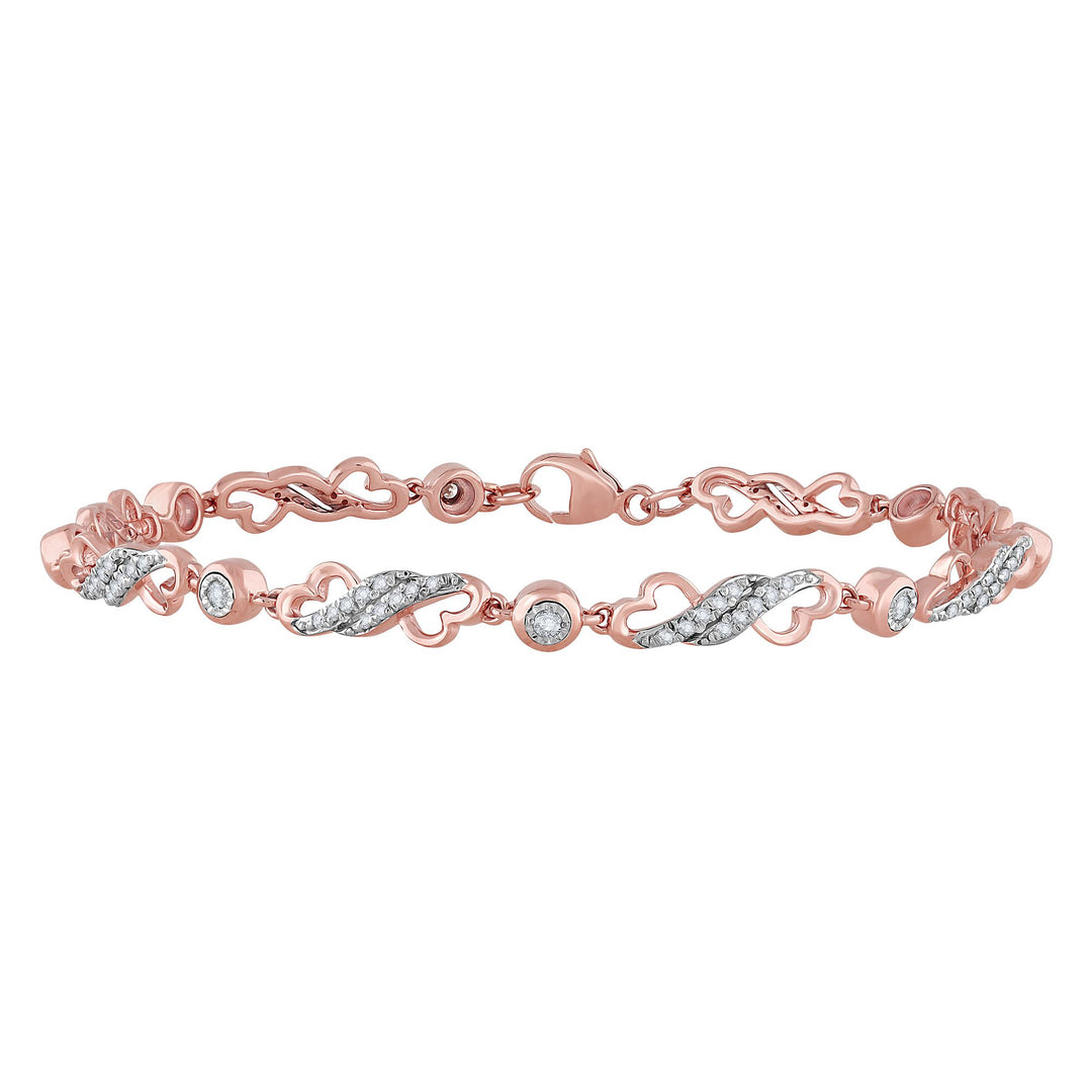 10k Rose Gold Lab Diamond Tennis Bracelet (0.50ct)